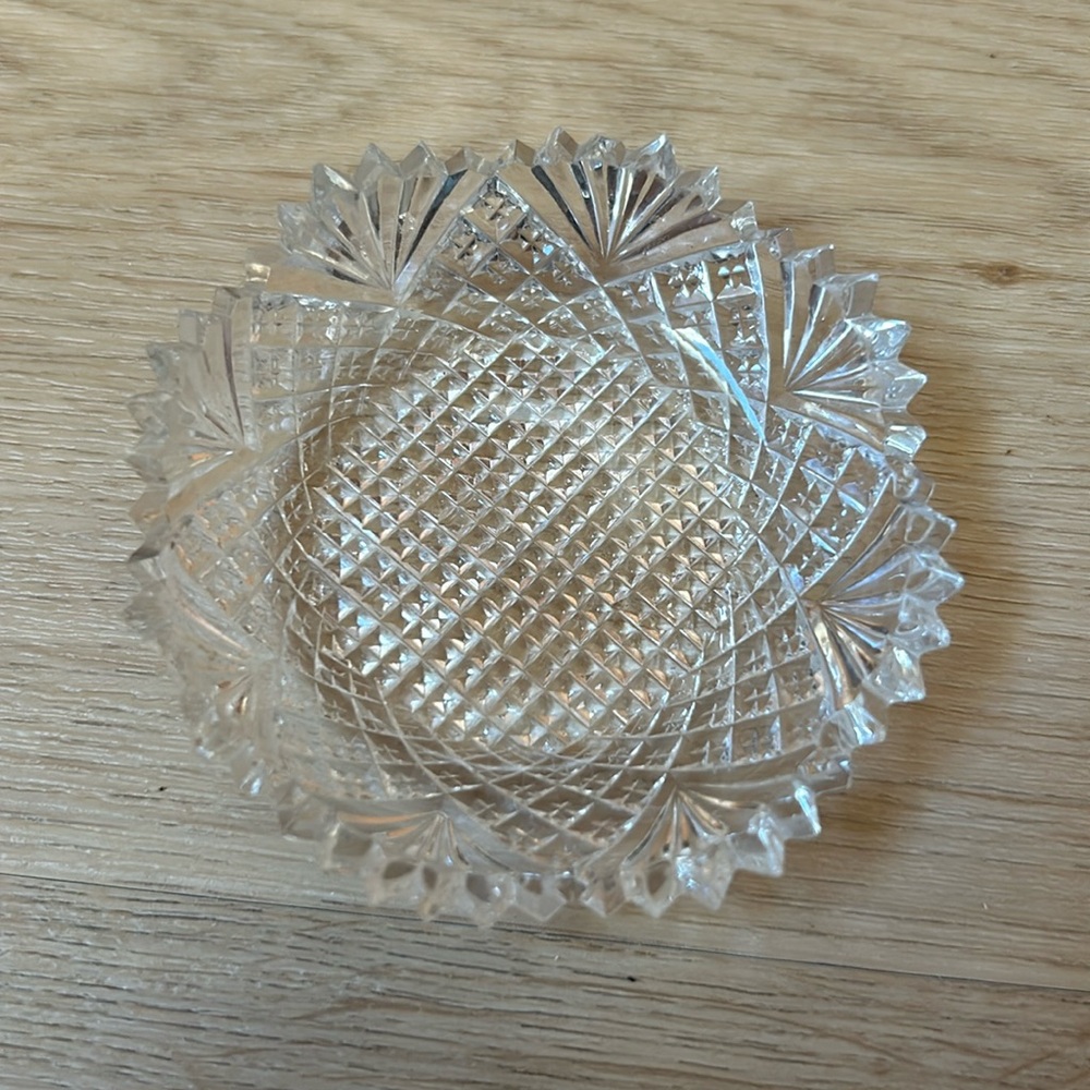 Vintage 1900s Crystal Sauce/Butter Dish